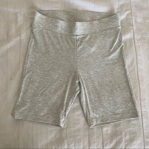 Old Navy sunday sleep ribbed biker shorts light grey